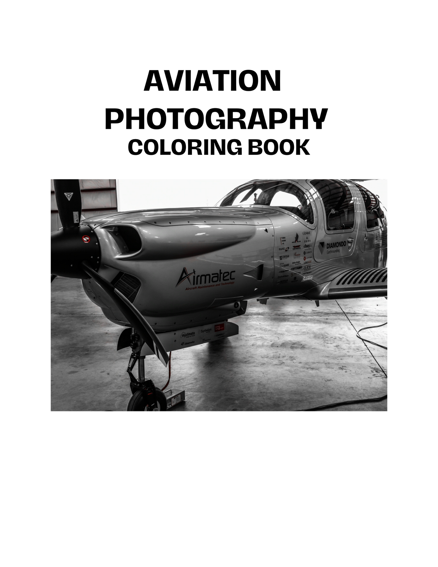 20 Page Aviation Photography Coloring Book