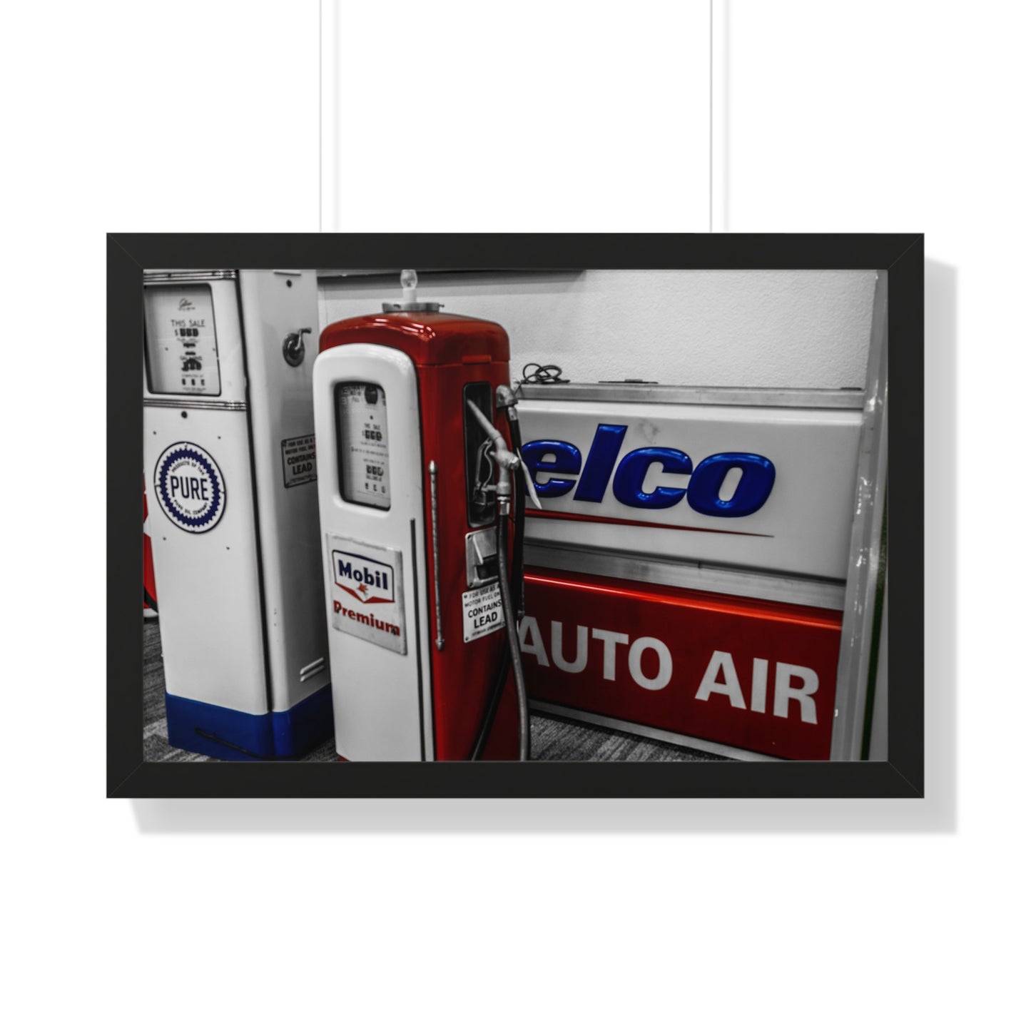 Vintage Gas Pumps and Signage Photography Print